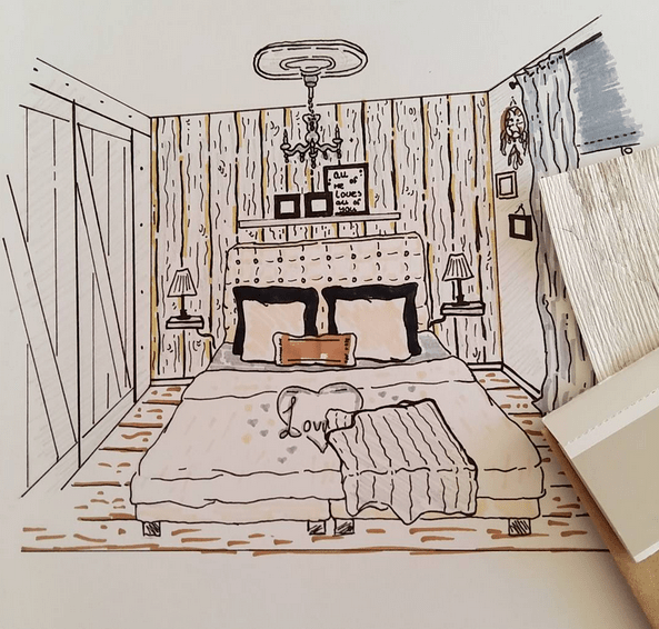 tekening-slaapkamer